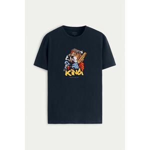 Tričko, Barva Modrá, s Potiskem 80s Woofy obraz