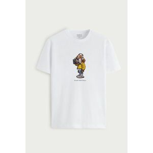 Tričko, Barva Bílá, s Potiskem Old Days Woofy obraz