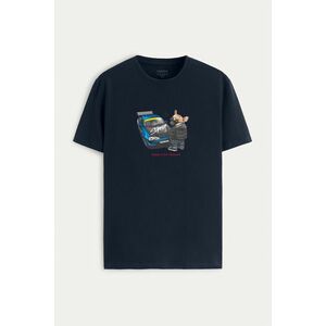 Tričko, Barva Modrá, s Potiskem Frenchy Speed obraz