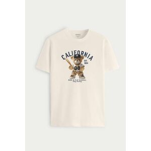 Tričko, Barva Ekru, s Potiskem Cali Baseball Teddy obraz