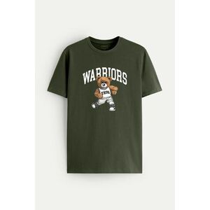 Tričko, Barva Khaki, s Potiskem Teddy Thug Baller obraz