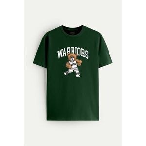 Tričko, Barva Zelená, s Potiskem Teddy Thug Baller obraz