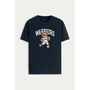 Tričko, Barva Modrá, s Potiskem Teddy Thug Baller obraz