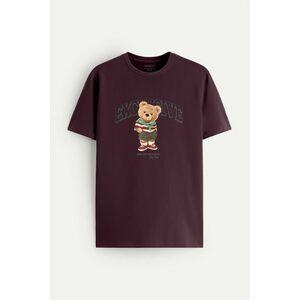 Tričko, Barva Bordó, s Potiskem Exclusive Teddy obraz