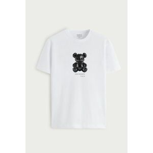 Tričko, Barva Bílá, s Potiskem Dark Shades Teddy obraz