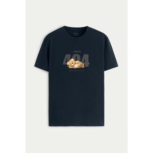 Tričko, Barva Modrá, s Potiskem 404 Error Teddy obraz