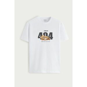 Tričko, Barva Bílá, s Potiskem 404 Error Teddy obraz