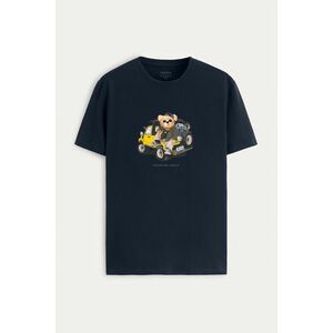 Tričko, Barva Modrá, s Potiskem Adventure Addict Teddy obraz