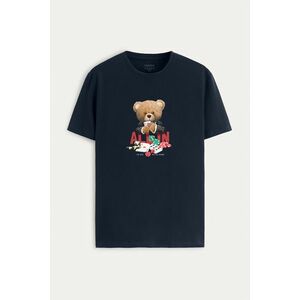 Tričko, Barva Modrá, s Potiskem All In Teddy obraz