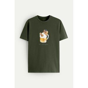 Tričko, Barva Khaki, s Potiskem Casual Friday Teddy obraz