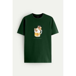 Tričko, Barva Zelená, s Potiskem Casual Friday Teddy obraz