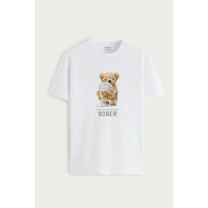 Tričko, Barva Bílá, s Potiskem Love My Beer Teddy obraz
