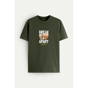 Tričko, Barva Khaki, s Potiskem Iron Core Teddy obraz