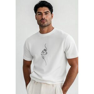 Tričko, Barva Bílá, s Potiskem Abstract Face obraz