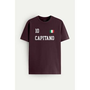 Tričko, Barva Bordó, s Potiskem Capitano Legend 10 obraz