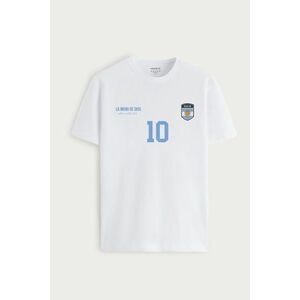 Tričko, Barva Bílá, s Potiskem Argentina 10 obraz