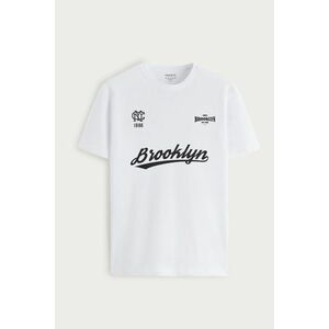 Tričko, Barva Bílá, s Potiskem Brooklyn 1986 obraz