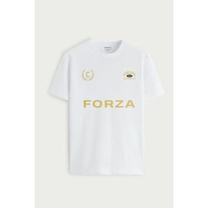 Tričko, Barva Bílá, s Potiskem Forza Athletic obraz