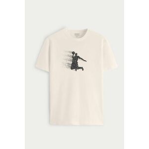 Tričko, Barva Ekru, s Potiskem Dunking GOAT obraz
