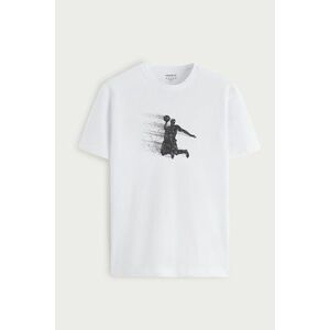 Tričko, Barva Bílá, s Potiskem Dunking GOAT obraz