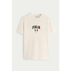 Tričko, Barva Ekru, s Potiskem Italia XI obraz
