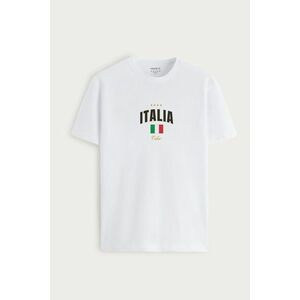 Tričko, Barva Bílá, s Potiskem Italia XI obraz