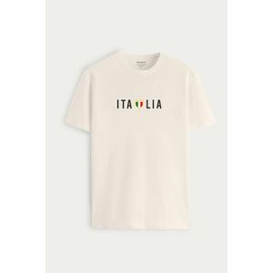 Tričko, Barva Ekru, s Potiskem Italia Squadra obraz
