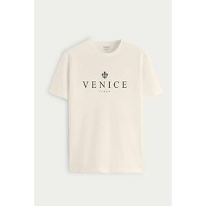 Tričko, Barva Ekru, s Potiskem Venice Noir obraz