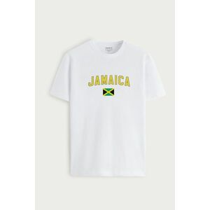 Tričko, Barva Bílá, s Potiskem Jamaica obraz