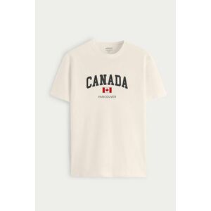 Tričko, Barva Ekru, s Potiskem Canada Vancouver obraz