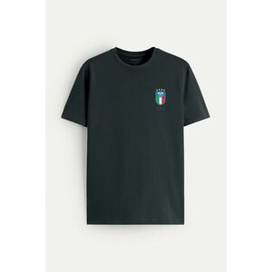 Tričko, Barva Železitě Šedá, s Potiskem Calcio Vintage obraz