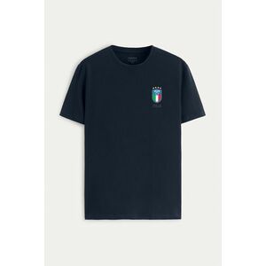 Tričko, Barva Modrá, s Potiskem Calcio Vintage obraz