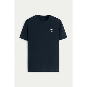 Tričko, Barva Modrá, s Potiskem Italia Vintage Flag obraz