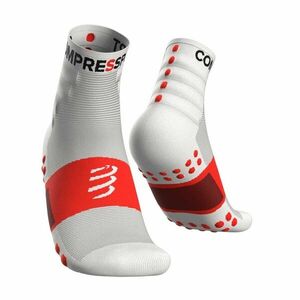 COMPRESSPORT Cyklistické ponožky klasické - TRAINING - bílá/červená 39-41 obraz