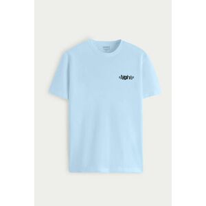 Tričko, Barva Nebesky Modrá , s Potiskem Aloha obraz