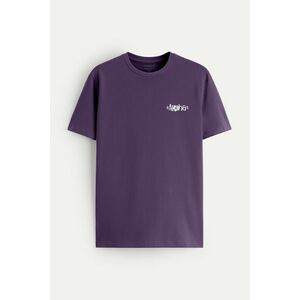 Tričko, Barva Fialová , s Potiskem Aloha obraz