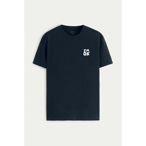 Tričko, Barva Modrá, s Potiskem I am OK obraz