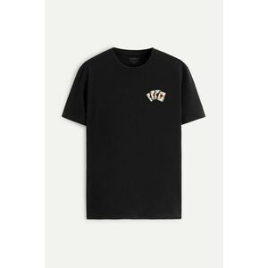 Tričko, Barva Černá, s Potiskem Lucky Wild Cards obraz