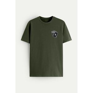 Tričko, Barva Khaki, s Potiskem Straight Flush obraz