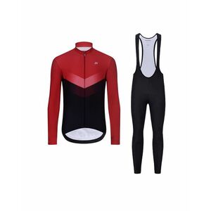 HOLOKOLO Cyklistický dlouhý dres a kalhoty - ARROW WINTER - červená/černá obraz