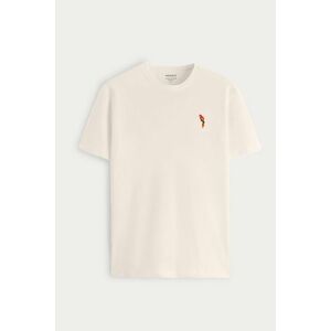 Tričko, Barva Ekru, s Potiskem Palm Parrot obraz