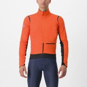 CASTELLI Cyklistická zateplená bunda - ALPHA DOPPIO RoS - oranžová 3XL obraz