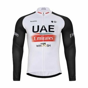 BONAVELO Cyklistický dres s dlouhým rukávem zimní - UAE 2024 WINTER - červená/černá/bílá 5XL obraz