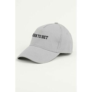 Kšiltovka Jockey, Barva Šedá, s Potiskem Born to Bet obraz