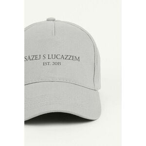 Kšiltovka Jockey, Barva Šedá, s Potiskem Sázej s Lucazzem obraz