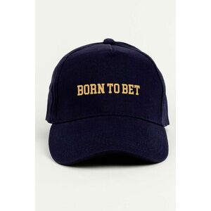 Kšiltovka Jockey, Barva Modrá, s Potiskem Born to Bet obraz