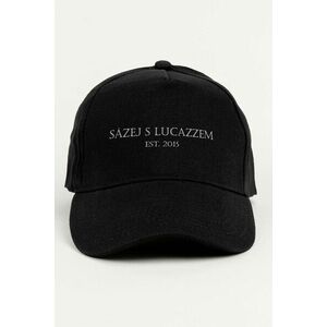 Kšiltovka Jockey, Barva Černá, s Potiskem Sázej s Lucazzem obraz