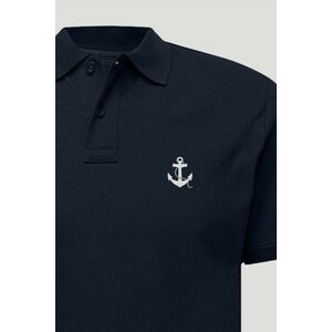 Polo Tričko Slim Fit, Barva Modrá, s Potiskem Anchor obraz