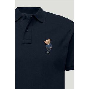 Polo Tričko Slim Fit, Barva Modrá, s Potiskem Mr Nice Guy Teddy obraz