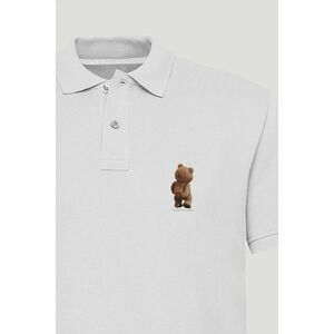 Polo Tričko Slim Fit, Barva Bílá, s Potiskem Teddys Opinion obraz
